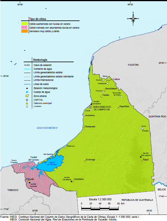 Mapa Clima Campeche