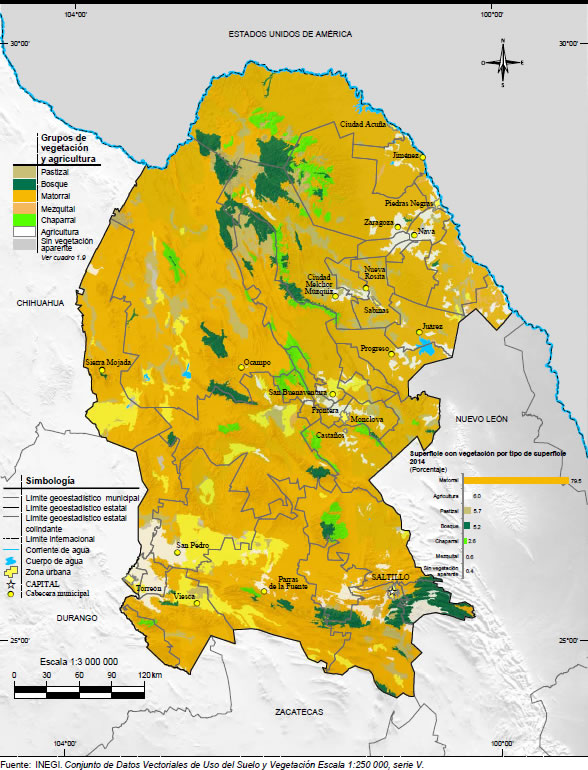 Mapa Vegetacion Coahuila