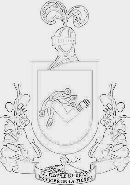 Escudo del Estado de Colima para colorear Escudo Estado Colima para colorear