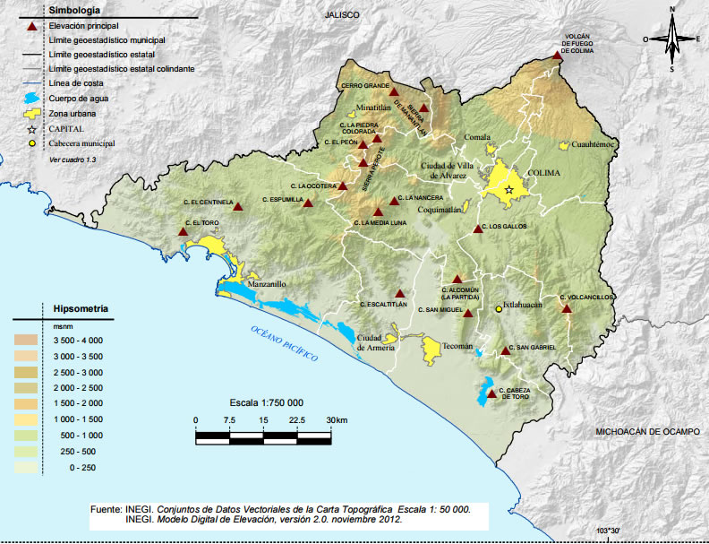 Mapa Orografía Coahuila