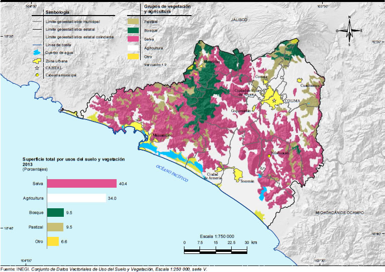 Mapa Vegetacion Colima