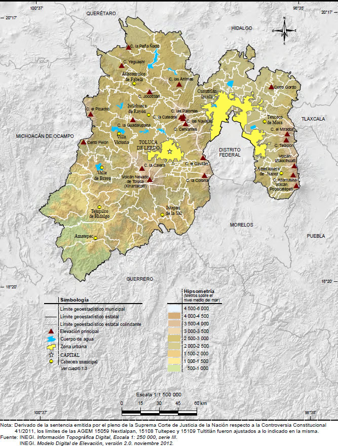 Mapa Orografía México