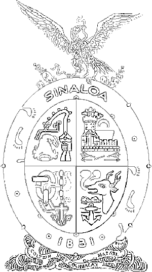 Escudo del Estado de Sinaloa para colorear Escudo Estado de Sinaloa para Colorear
