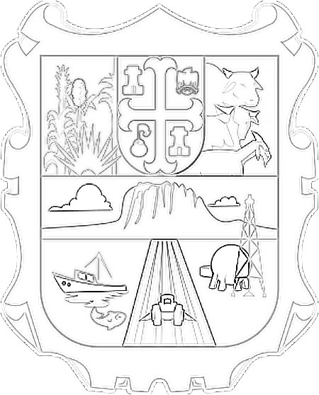 Escudo de Tamaulipas para colorear Escudo Estado Tamaulipas para colorear