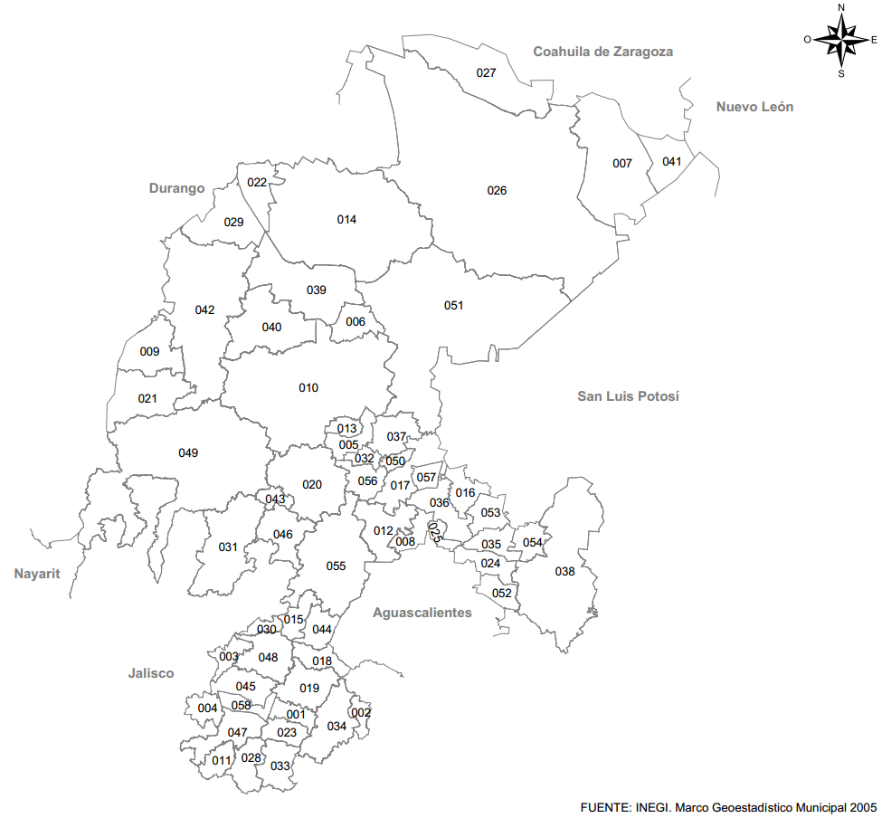 Municipios de Zacatecas