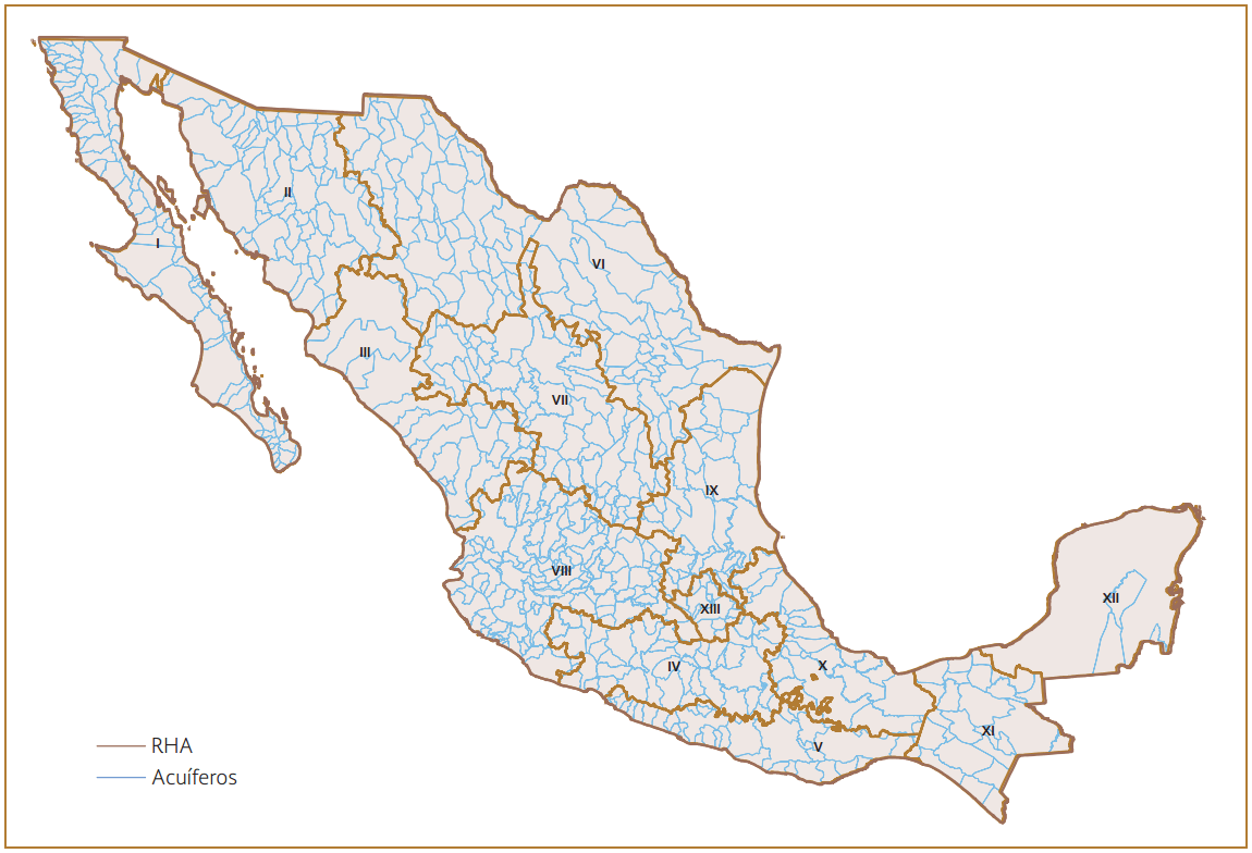 Mapa Acuíferos de México Mapa Acuíferos de México