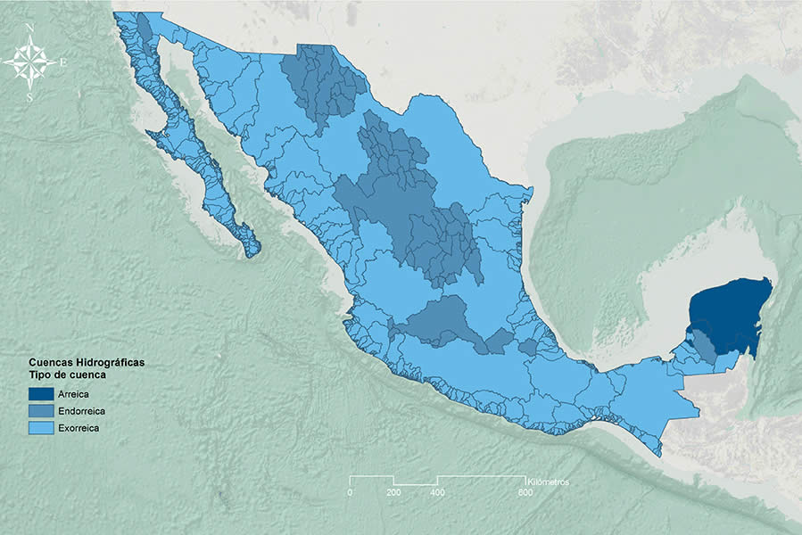 Mapa Cuencas Hidrográficas de México