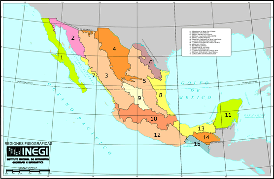 Provincias fisiográficas de México